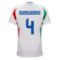 Fotballdrakt Herre Italia Alessandro Buongiorno #4 Bortedrakt EM 2024 Kortermet